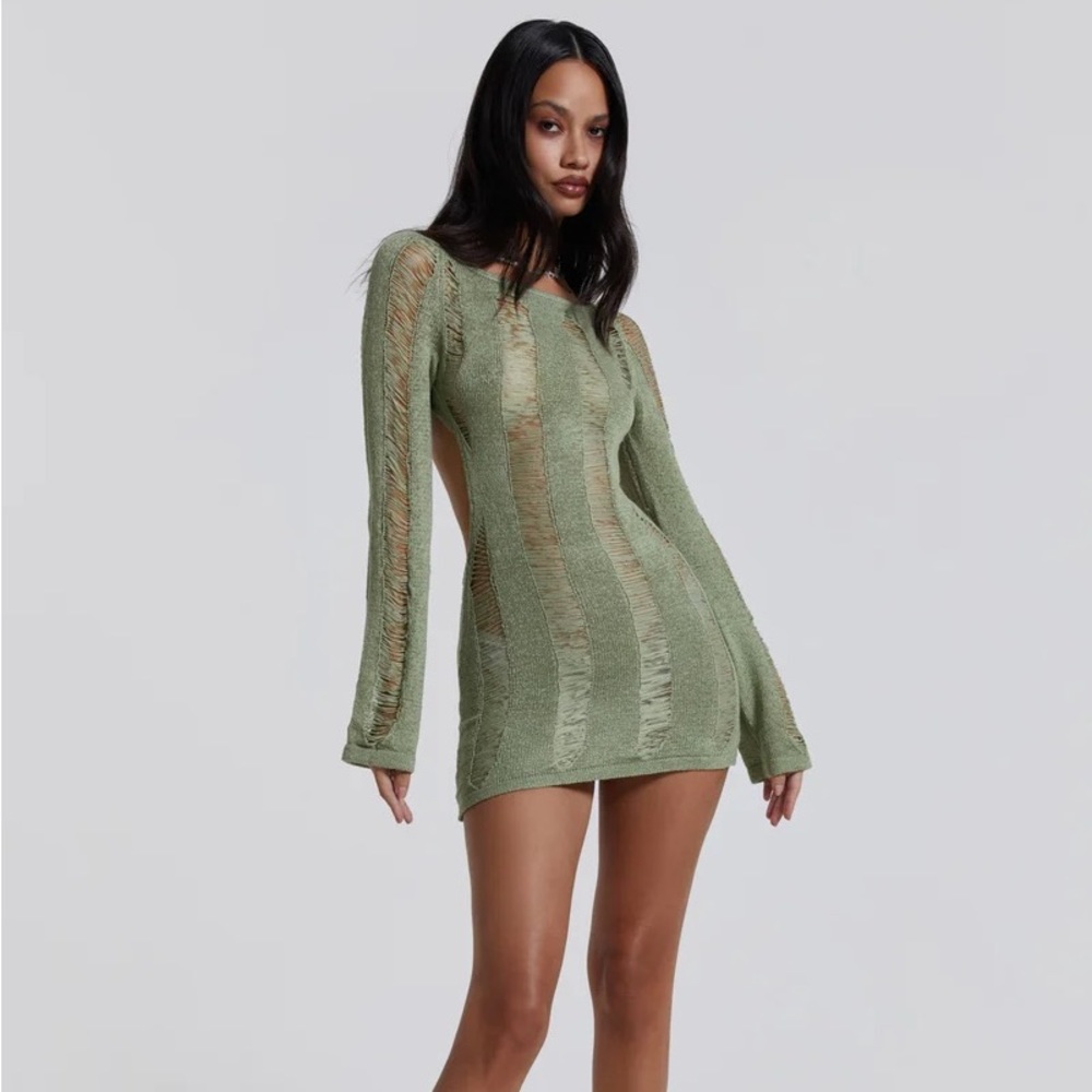 Jaded London Khaki Umbra Dress